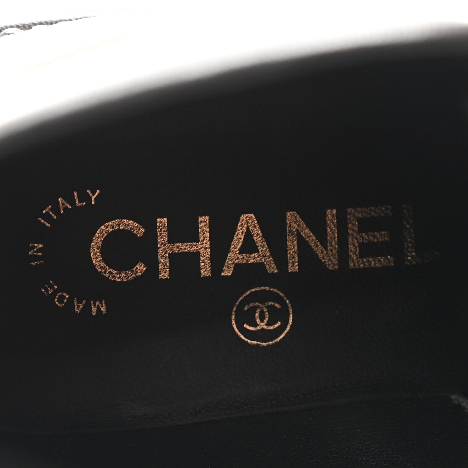 Chanel Calfskin Grosgrain Chain Lace Up CC Short Boots 40 Black 8 of 9
