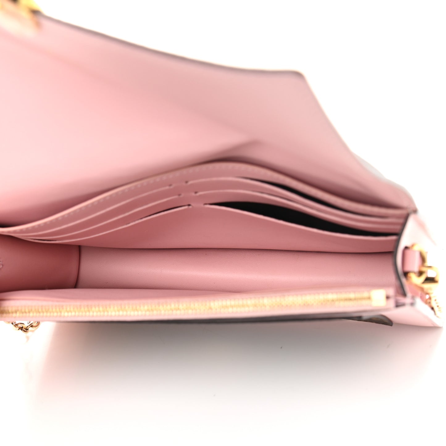Monogram Flore Chain Wallet Rose Ballerine