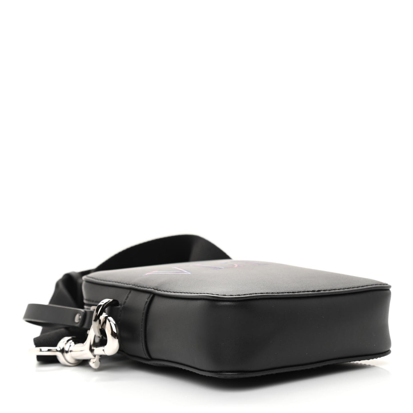 Calfskin VLTN Neon Messenger Bag Black
