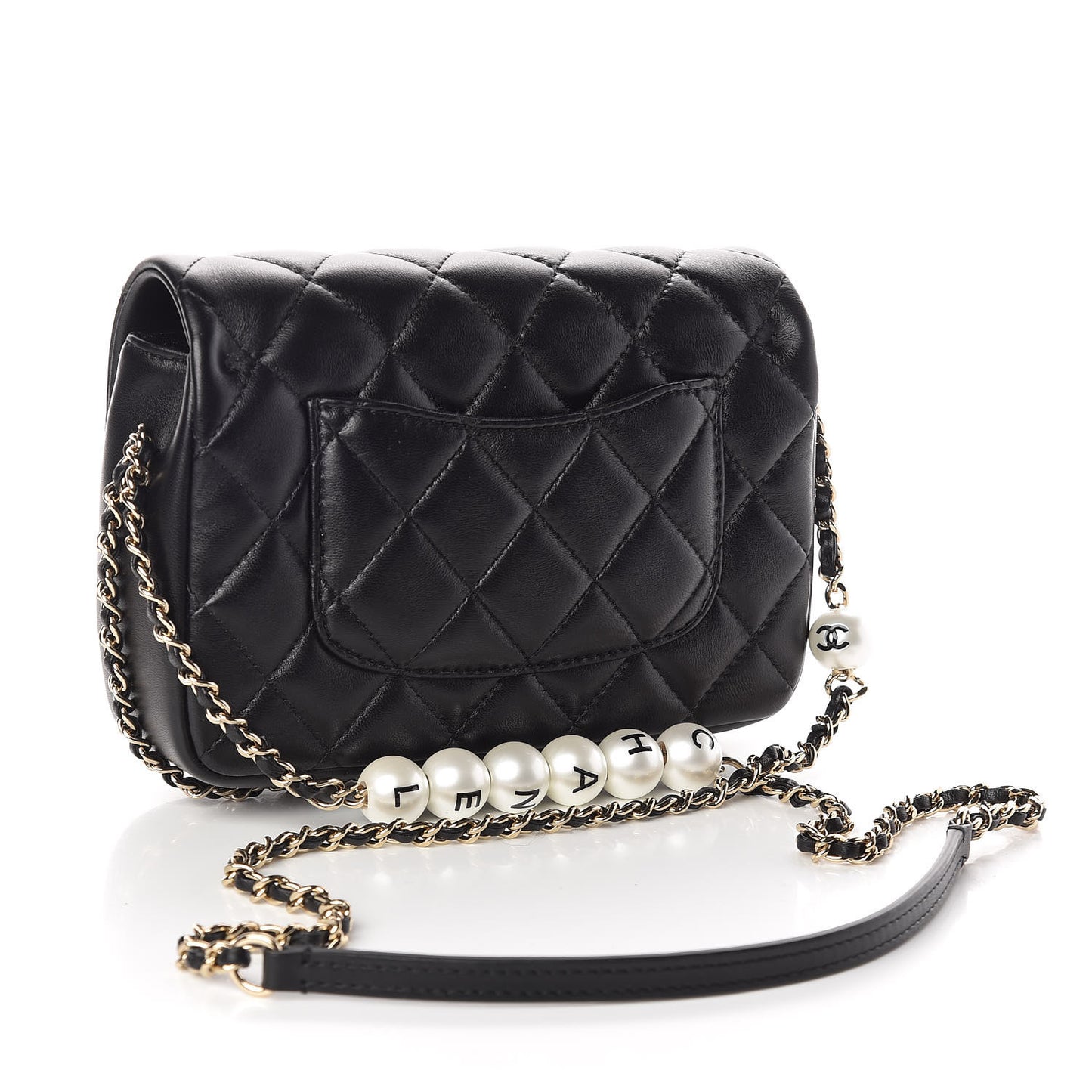 Lambskin Quilted Small My Precious Flap Black