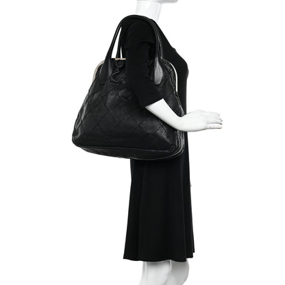 Chanel Calfskin Stitched Expandable Frame Bag Black 2 of 10