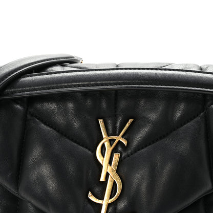 Saint Laurent Lambskin Quilted Small Loulou Puffer Monogram Chain Satchel Black 7 of 9