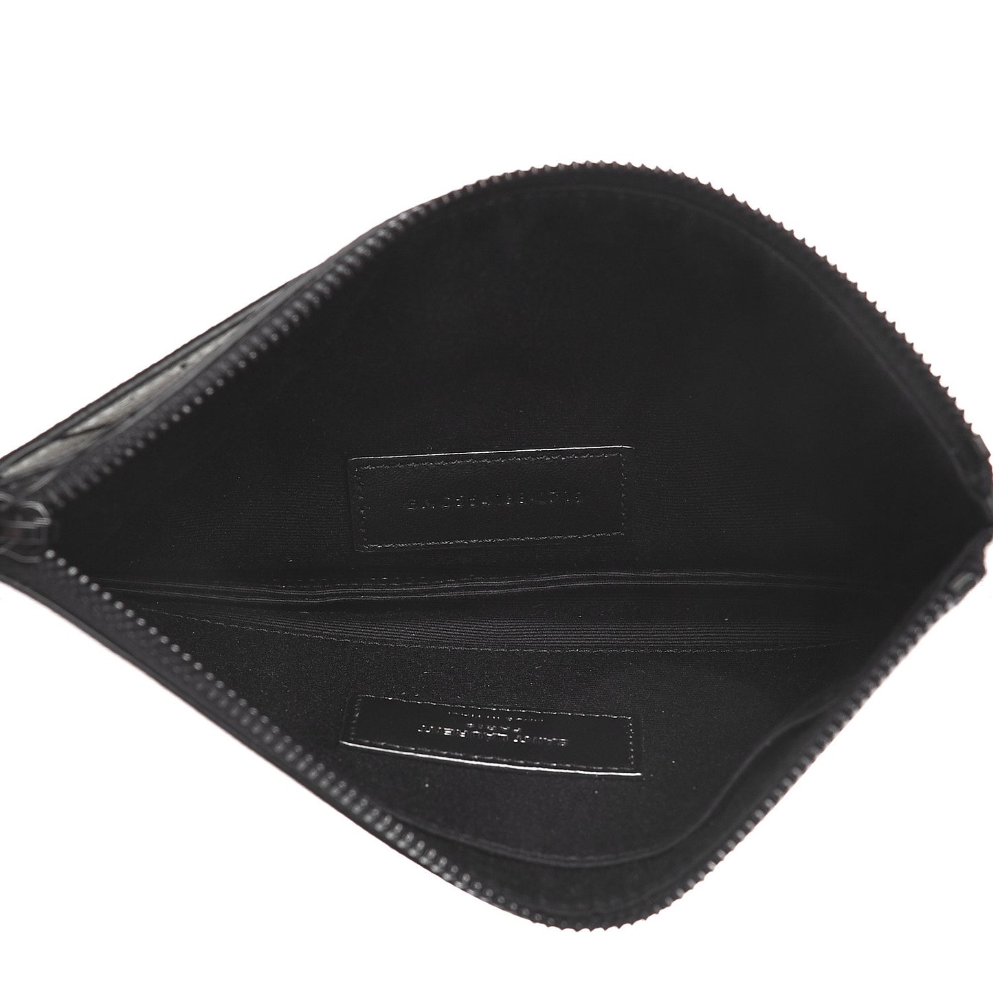 Calfskin Square Dot Zip Bill Pouch White