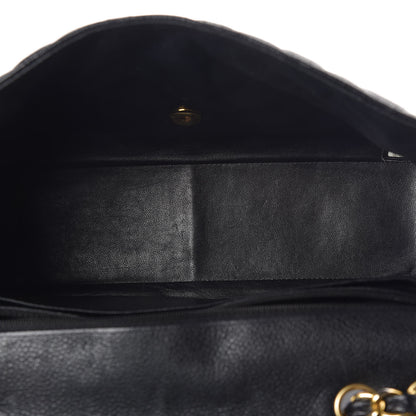 Chanel Caviar Quilted Jumbo Single Flap Black 14 of 14