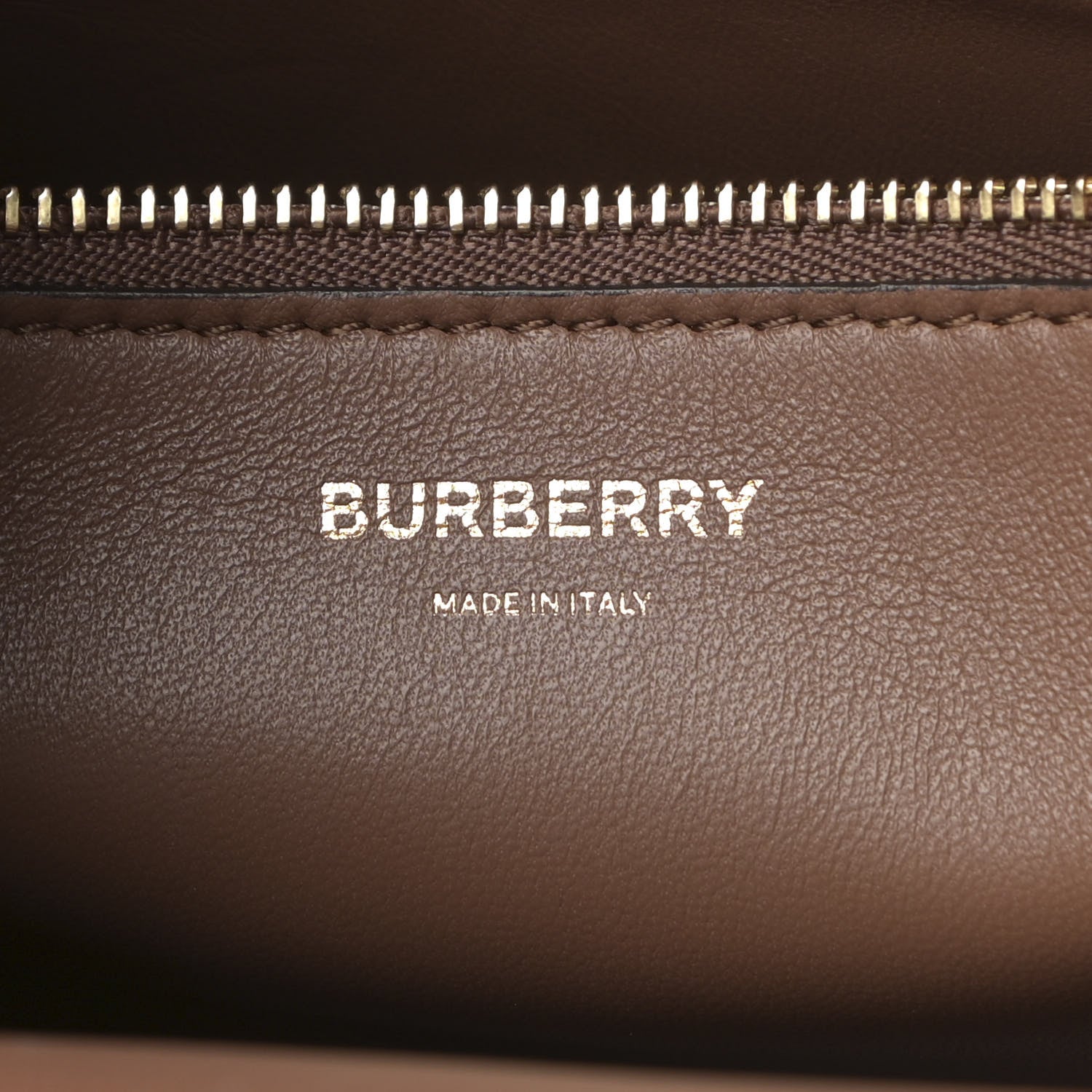 Burberry Canvas Smooth Calfskin Two Tone Mini Pocket Bag Natural Malt Brown 6 of 11