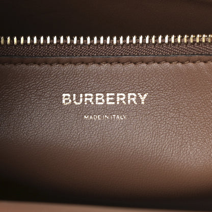 Burberry Canvas Smooth Calfskin Two Tone Mini Pocket Bag Natural Malt Brown 6 of 11