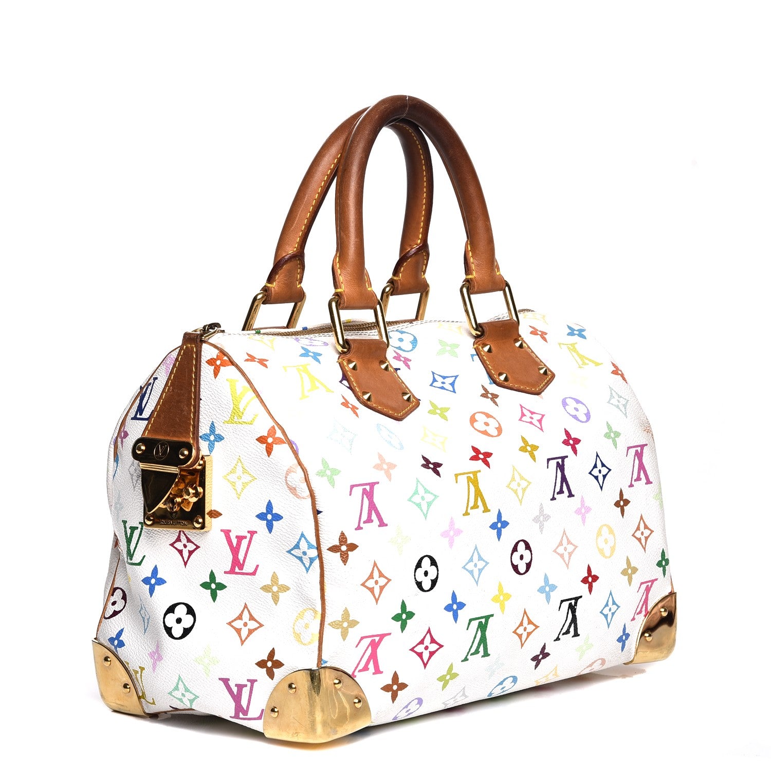 Louis Vuitton Monogram Multicolor Speedy 30 White 3 of 16