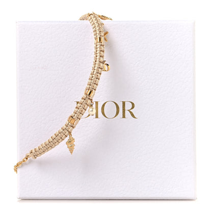 Christian Dior Metal Polyester Cabinet D'été Choker Gold Beige 5 of 5