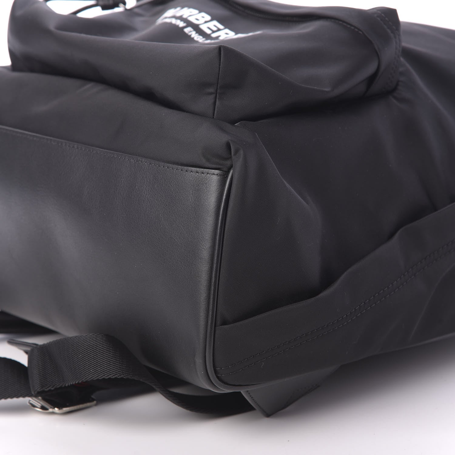 Burberry Nylon Logo Print Backpack Black 6 of 9
