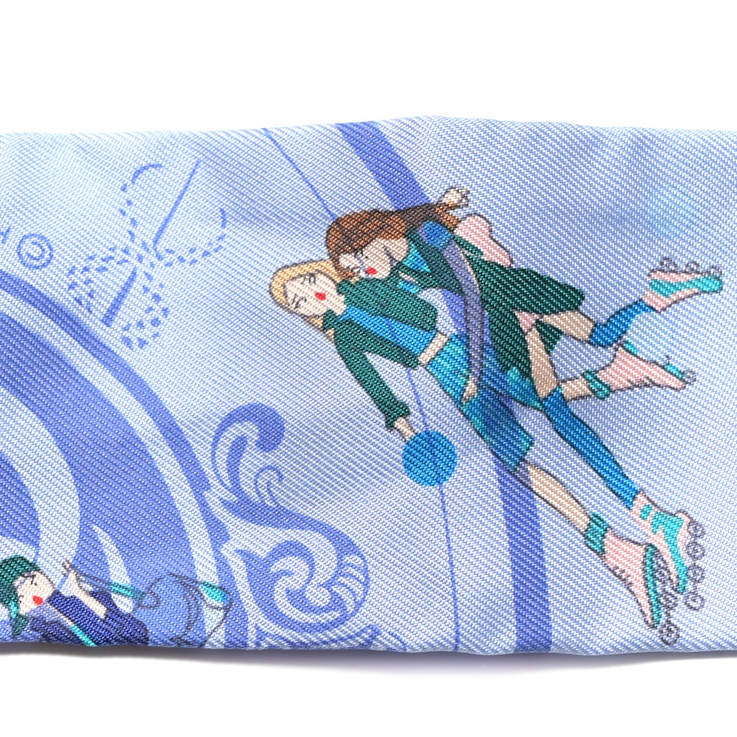 Silk Ex-Libris Les Parisiennes Twilly Ciel Turquoise Lavender