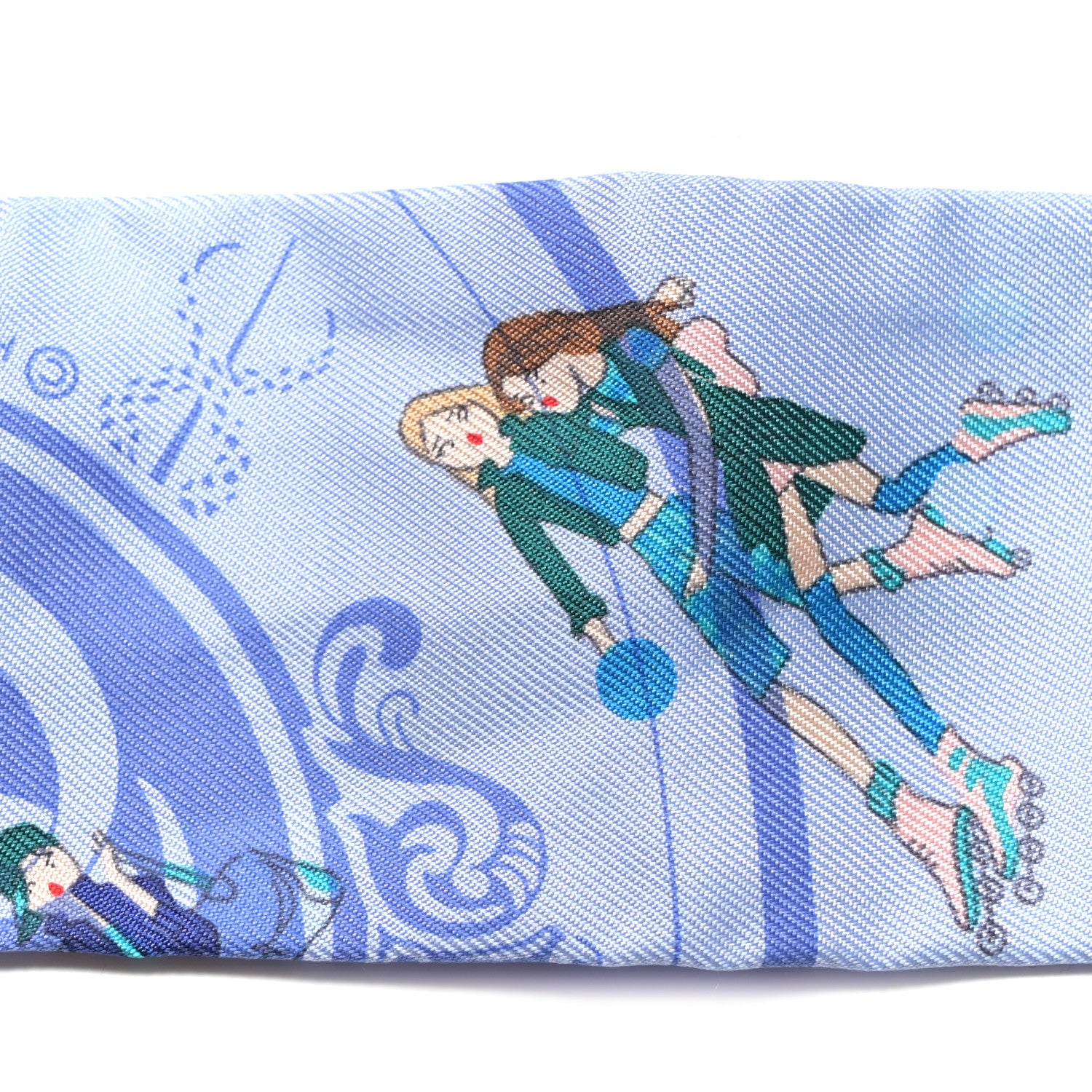 Hermes Silk Ex-Libris Les Parisiennes Twilly Ciel Turquoise Lavender 3 of 5