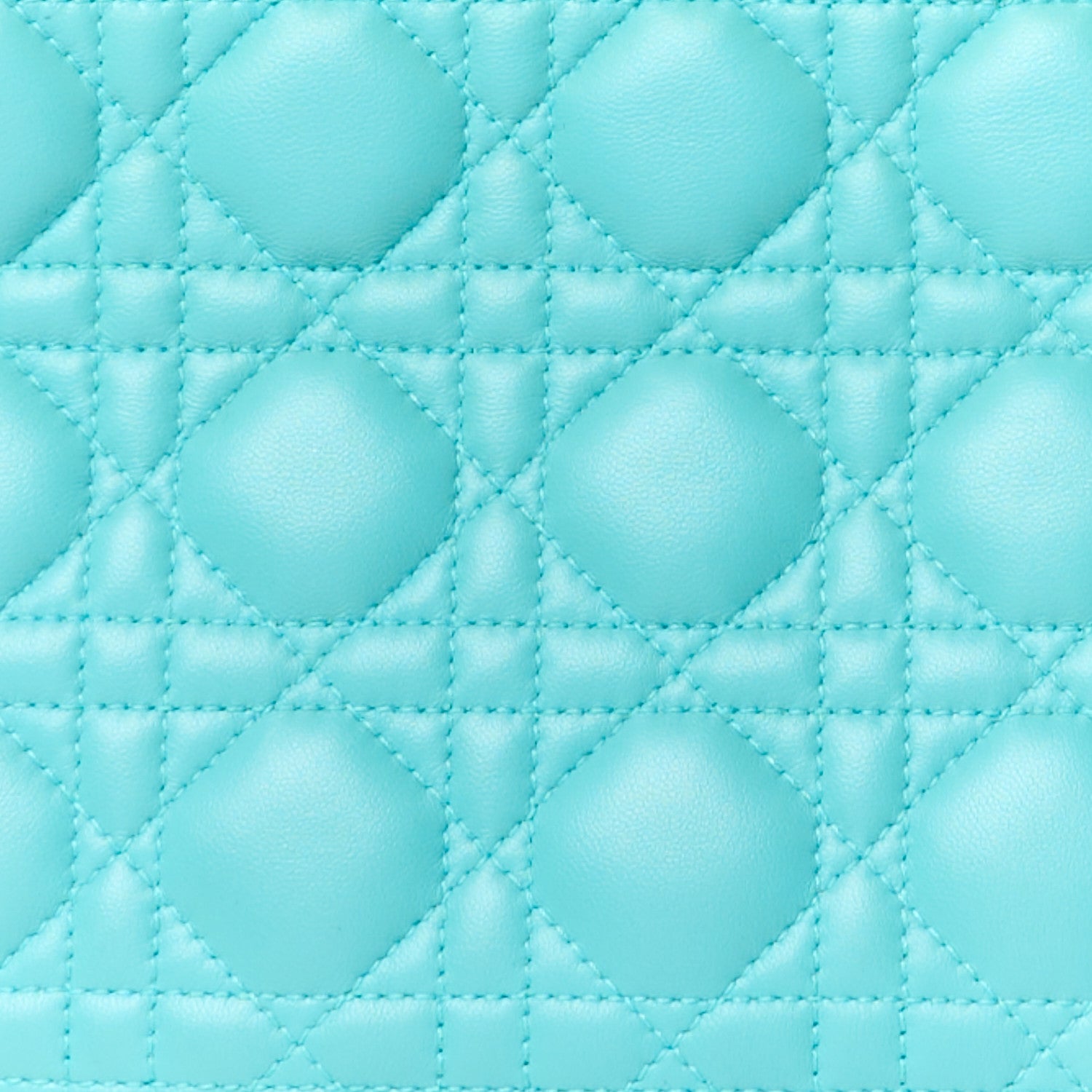 Christian Dior Lambskin Cannage Large Lady Dior Turquoise 8 of 10