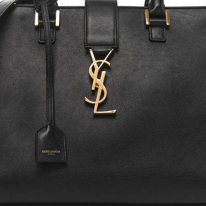 Saint Laurent Smooth Calfskin Medium Monogram Cabas Black 8 of 10