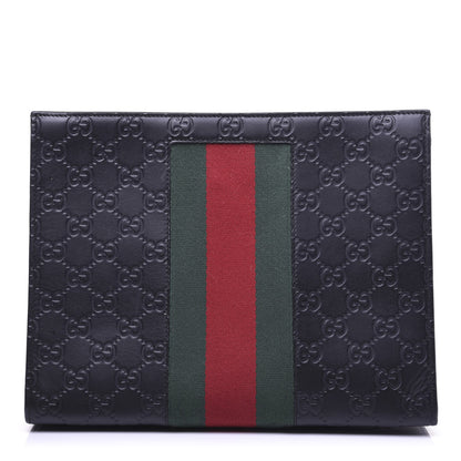 Gucci Guccissima Signature Web New Web Cosmetic Case Black 1 of 13