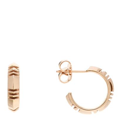 Tiffany 18K Rose Gold Small Atlas X Hoop Earrings 1 of 5