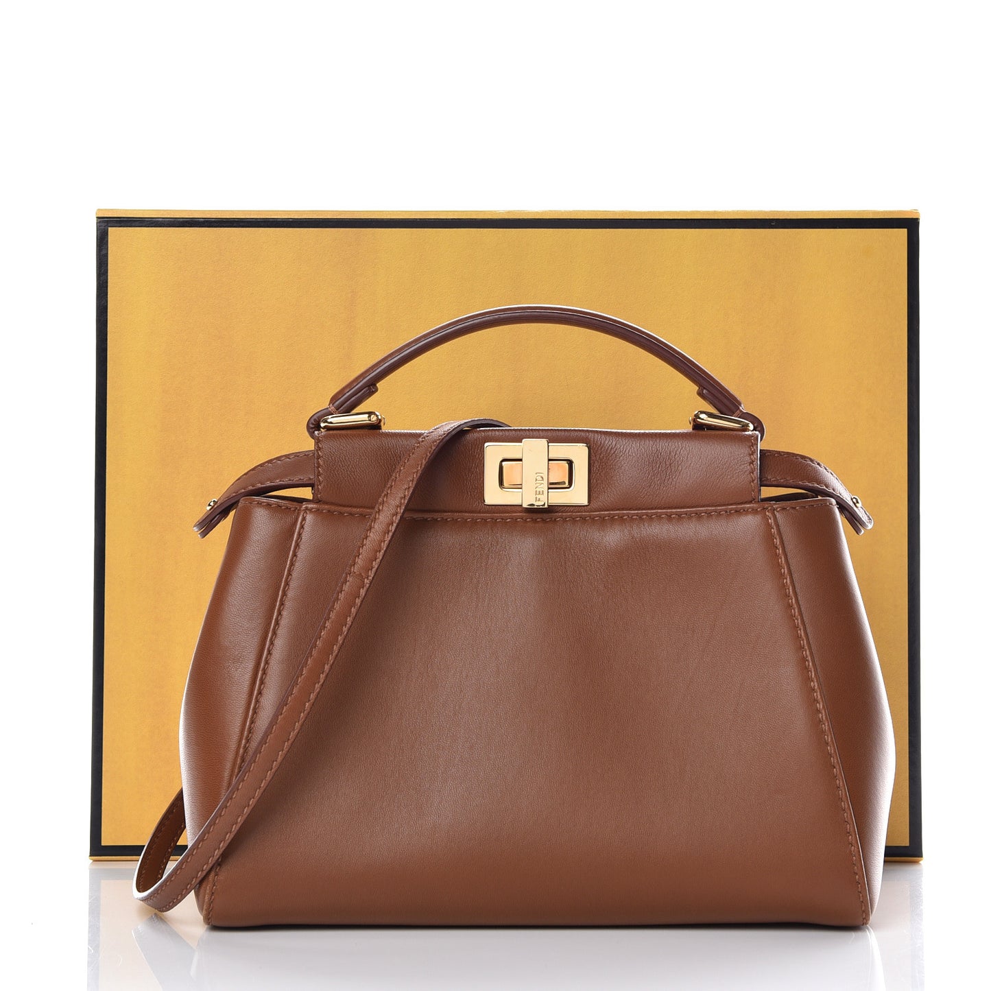 Nappa Mini Peekaboo Iconic Satchel Corteccia