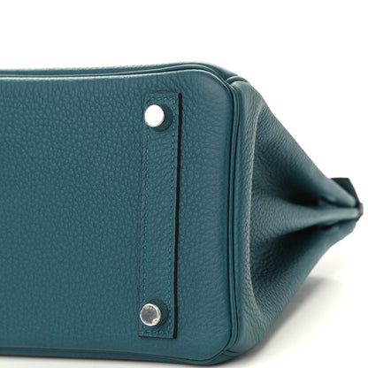 Hermes Togo Verso Birkin 25 Vert Bosphore Bleu Ocean 9 of 9