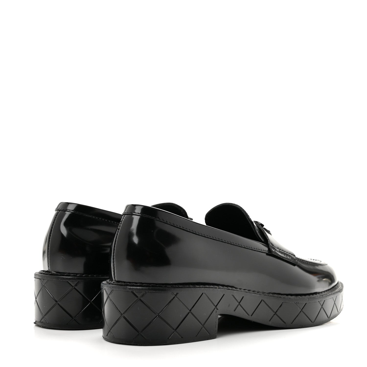 Chanel Shiny Calfskin Quilted CC Mocassin Loafers 39 Black 5 of 11