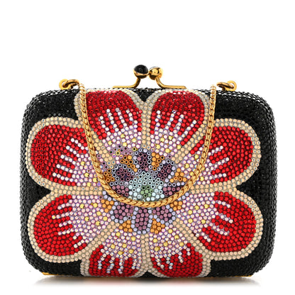 Judith Leiber Swarovski Crystal Floral Miniaudiere Clutch 1 of 11