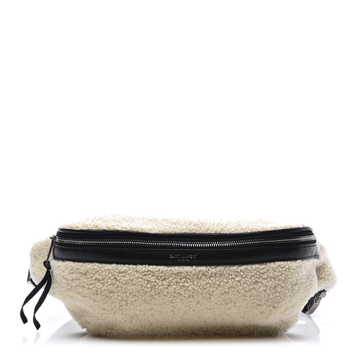 Saint Laurent Shearling Belt Bag Beige 1 of 9