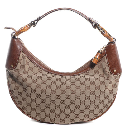 Gucci Monogram Bamboo Ring Hobo Brown 1 of 7