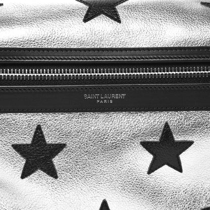 Saint Laurent Metallic Buffalo Star Hunting Backpack Silver Black 6 of 9