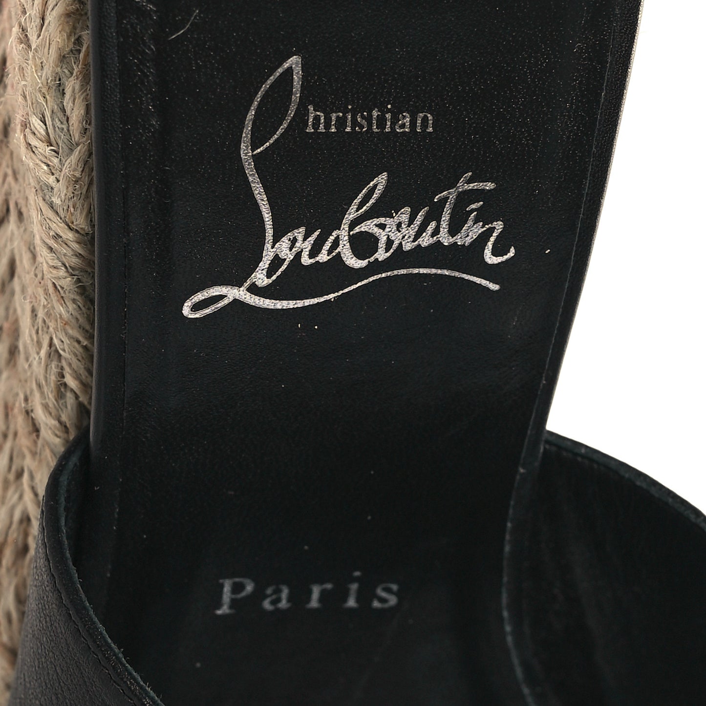 Calfskin Ariella Zeppa 130 Espadrille Sandals 40 Black Naturel