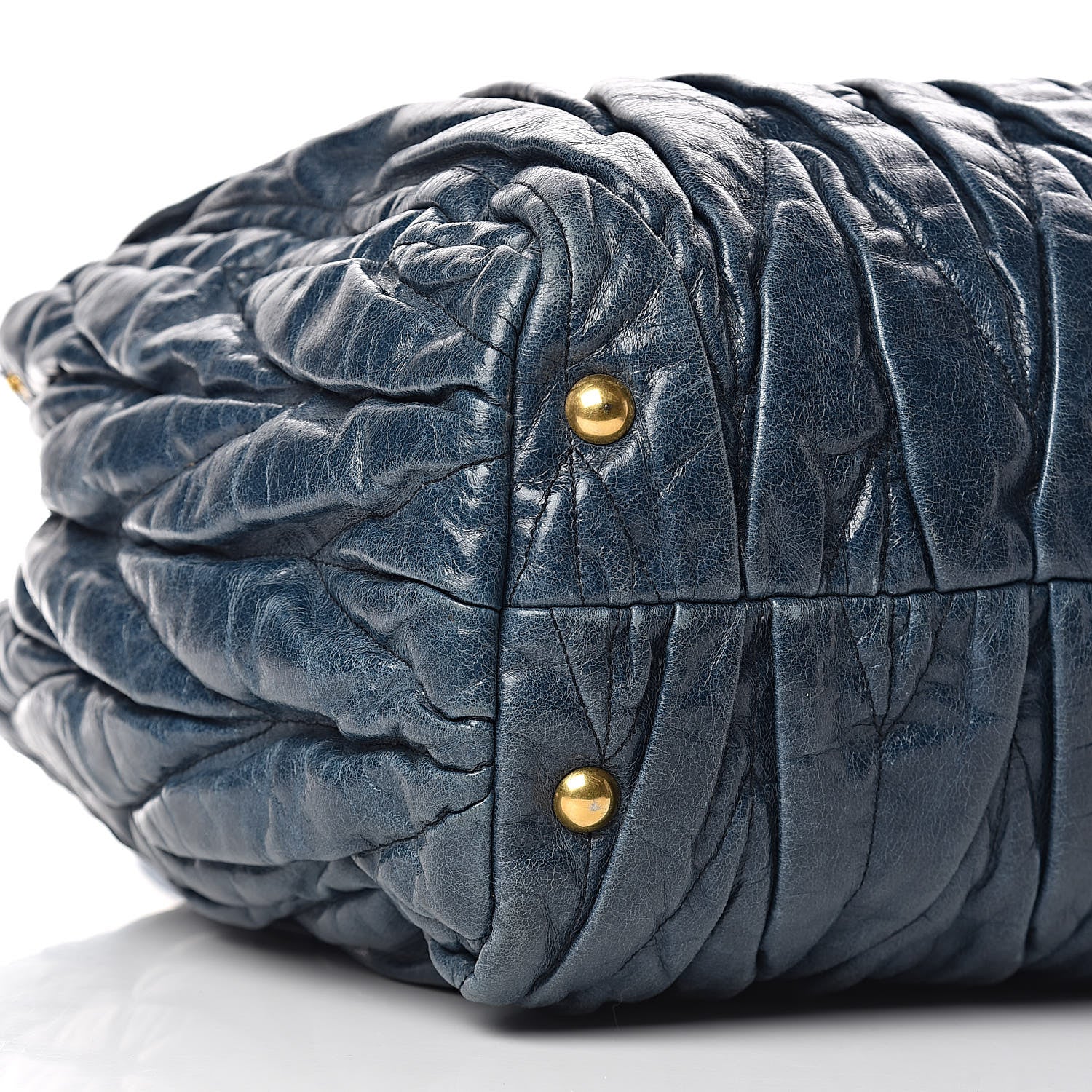 Miu Miu Nappa Matelasse Shopping Tote Denim 9 of 14