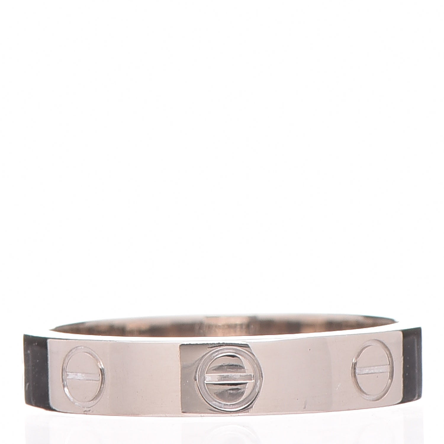 Cartier 18K White Gold 3.5mm LOVE Wedding Band Ring 52 6 3 of 5