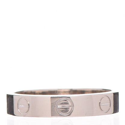Cartier 18K White Gold 3.5mm LOVE Wedding Band Ring 52 6 3 of 5