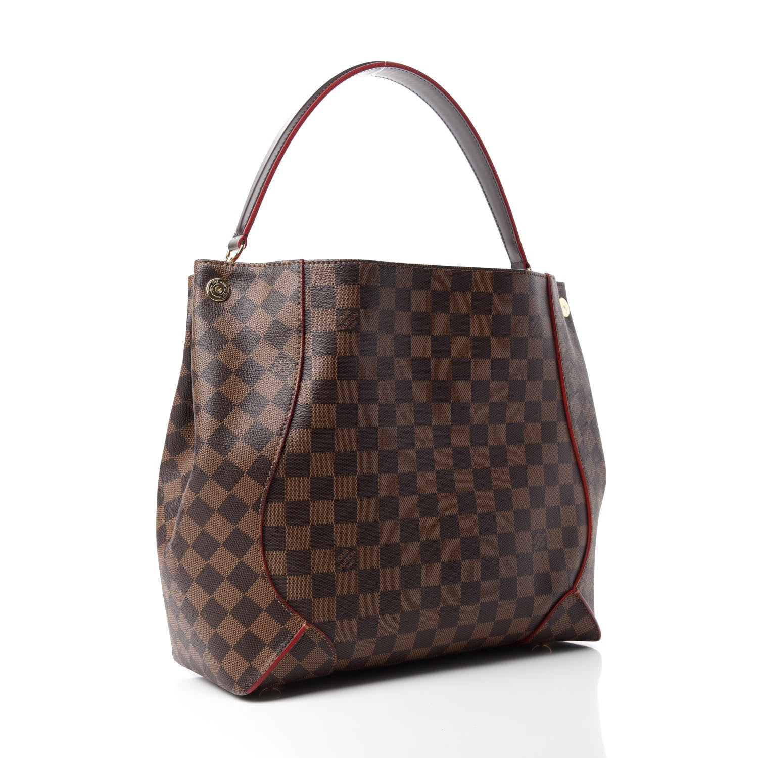 Louis Vuitton Damier Ebene Caissa Hobo Cherry 2 of 11