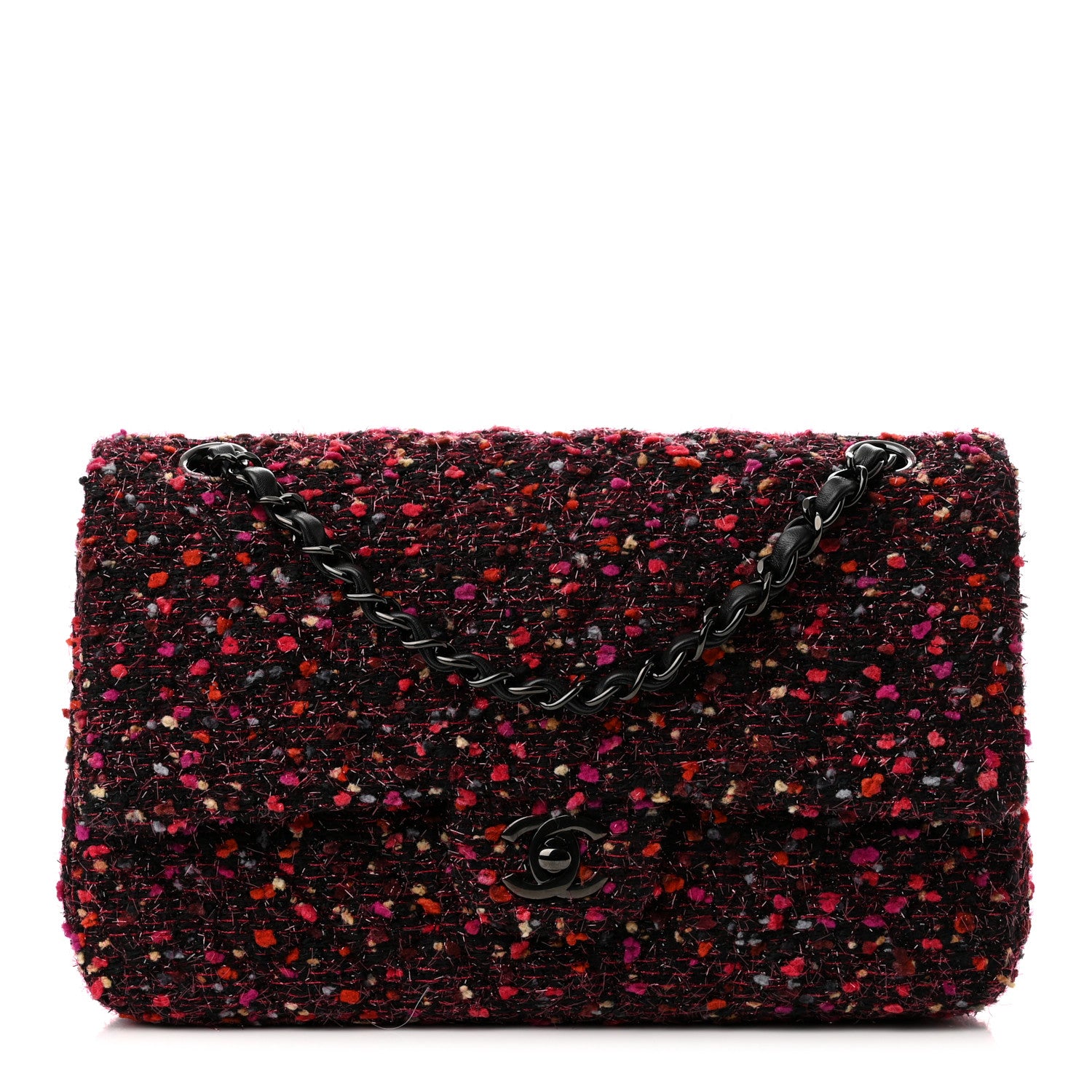 Chanel Tweed Quilted Medium Double Flap Multicolor 1 of 10