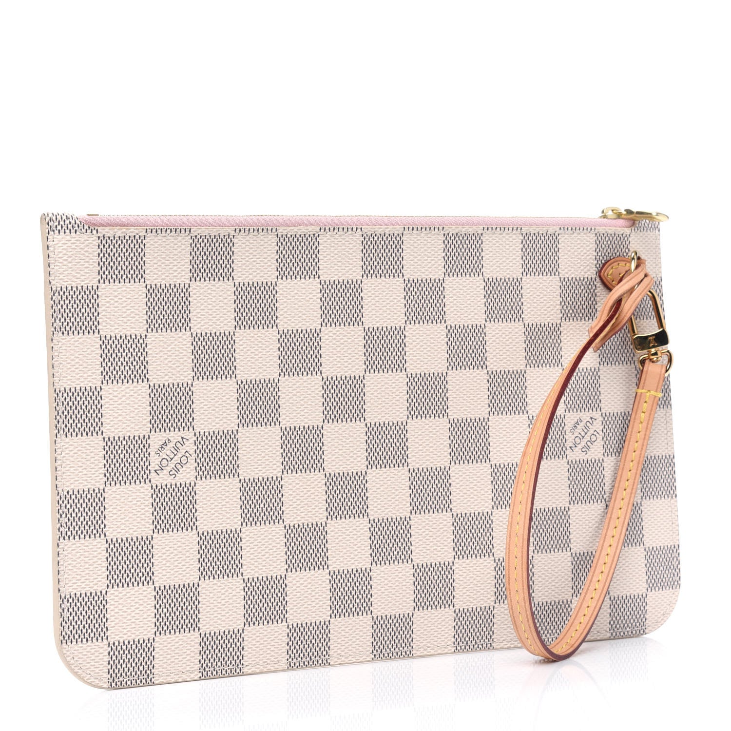 Louis Vuitton Damier Azur Neverfull MM GM Pochette Rose Ballerine 2 of 5