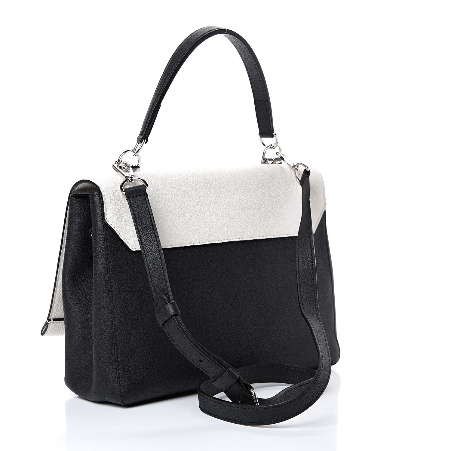 Louis Vuitton Calfskin Mechanical Flowers Lockme II Black White 2 of 11