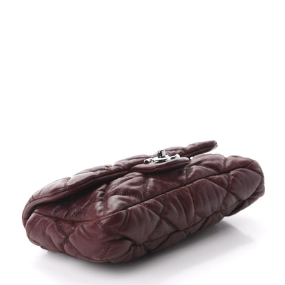 Chanel Calfskin Small Bubble Quilt Flap Burgundy 4 of 10
