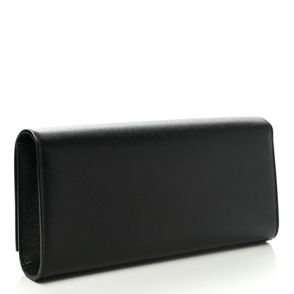 Saint Laurent Grain De Poudre Monogram Cassandre Clutch Black 3 of 6