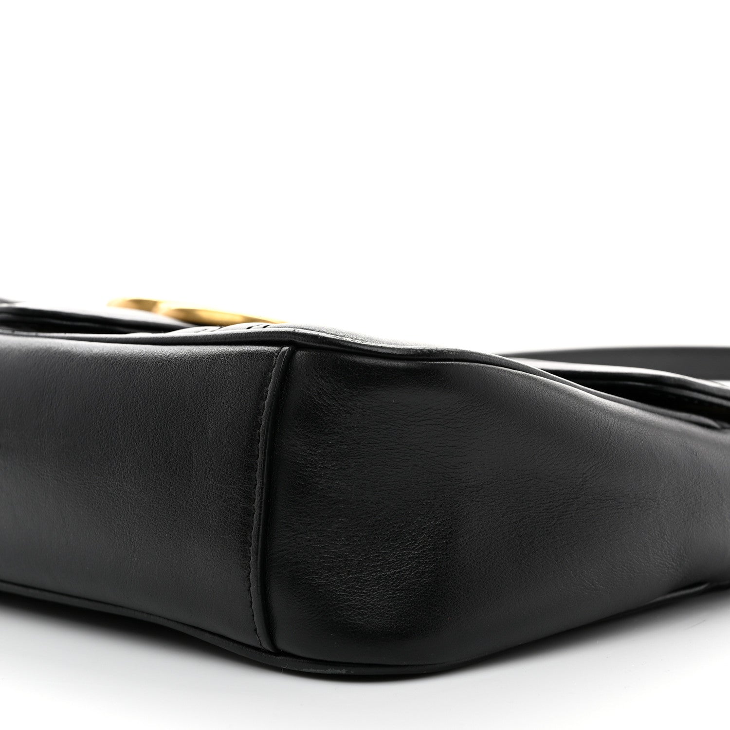 Gucci Calfskin Matelasse Small GG Marmont Shoulder Bag Black 10 of 10