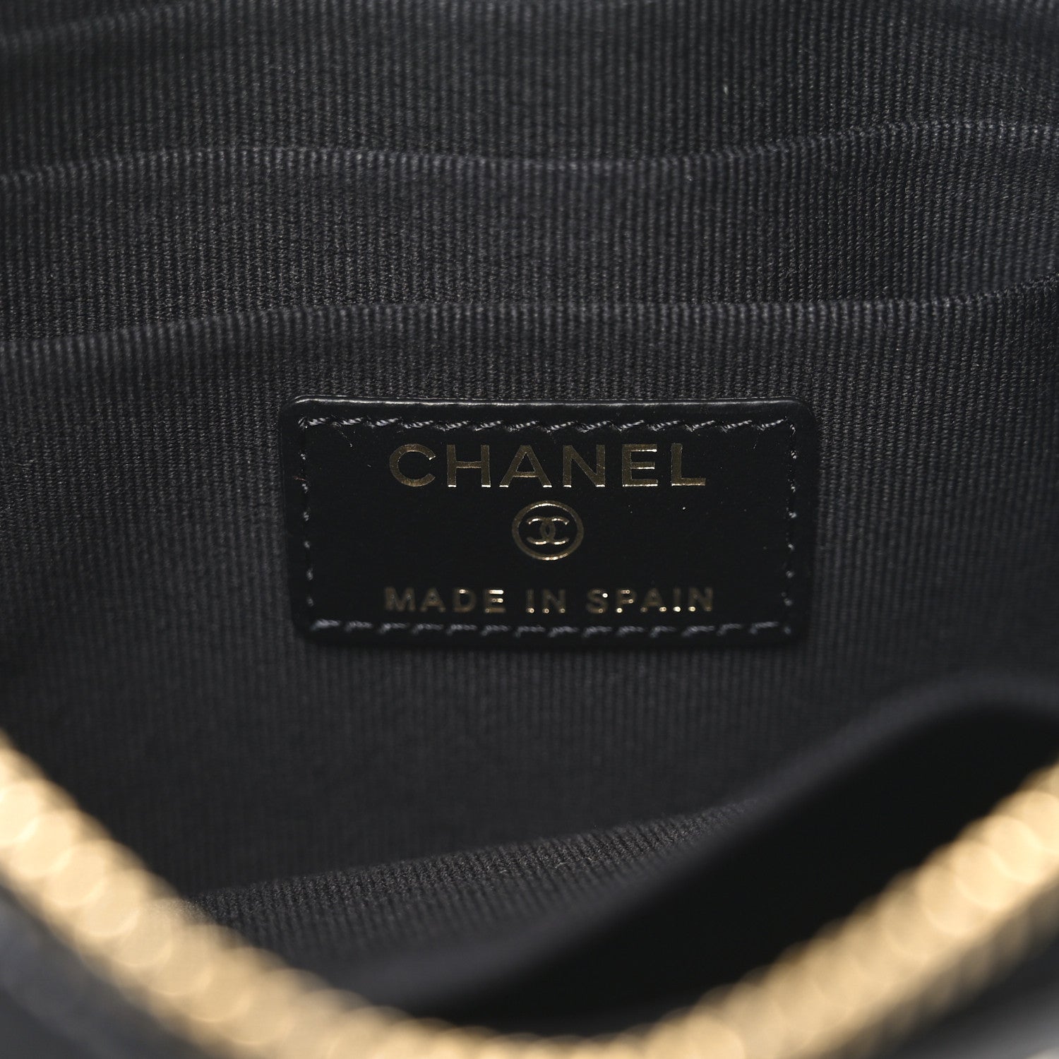 Chanel Caviar Quilted Crystal Enamel Cosmetic Case Black 6 of 8