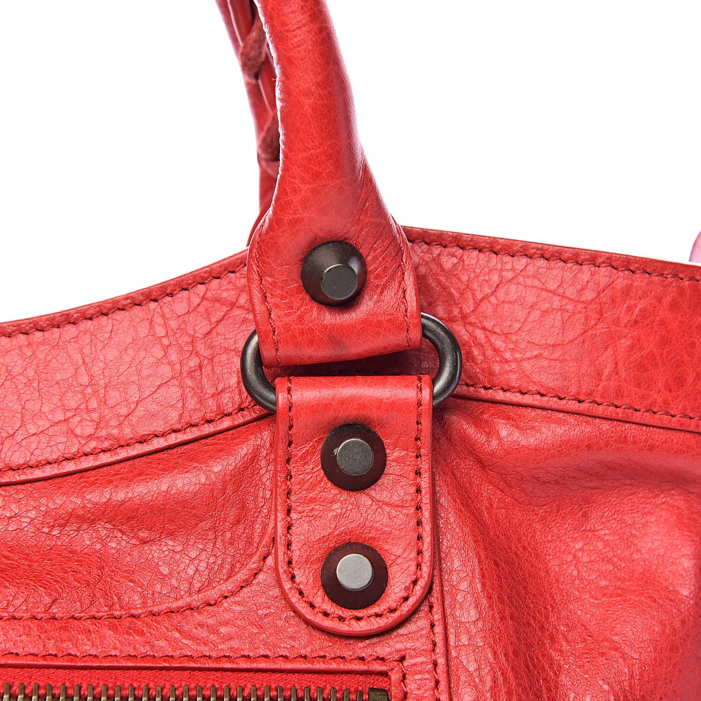 Agneau Giant 12 Silver Hardware Town Rouge Coquelicot