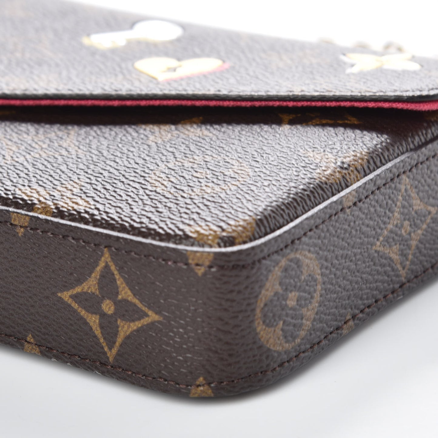 Monogram LV Love Lock Pochette Felicie Chain Wallet
