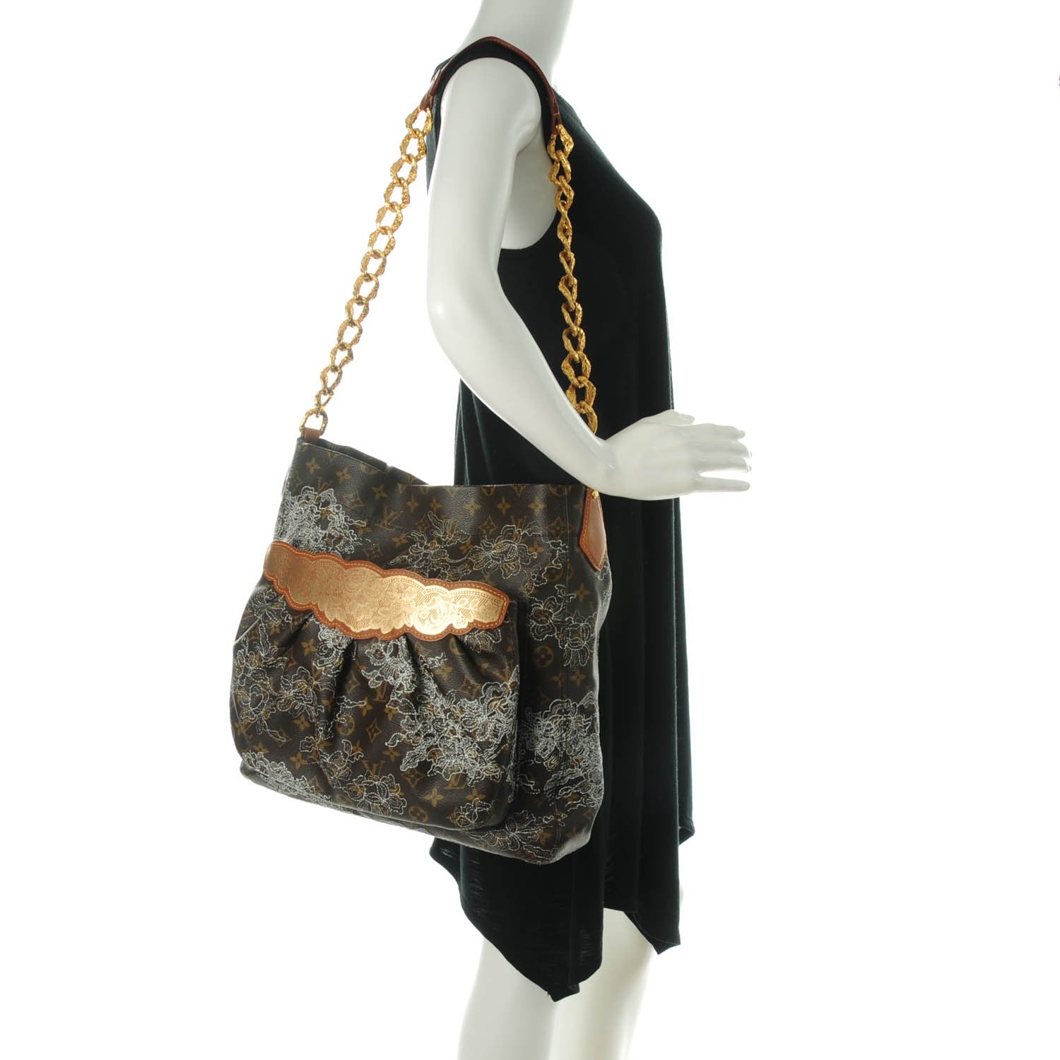 Louis Vuitton Monogram Dentelle Fersen Silver 2 of 8