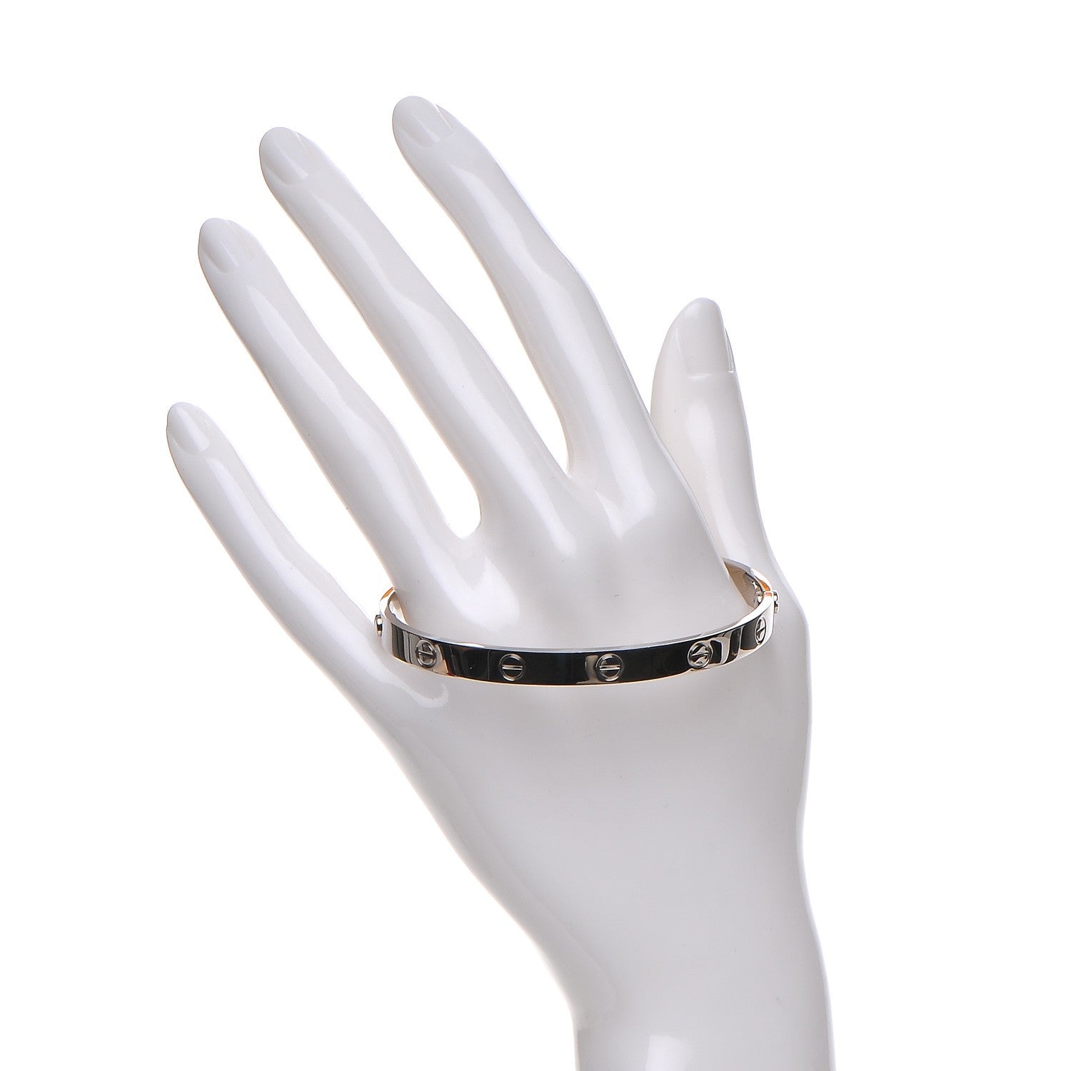 Cartier 18K White Gold LOVE Bracelet 19 2 of 8