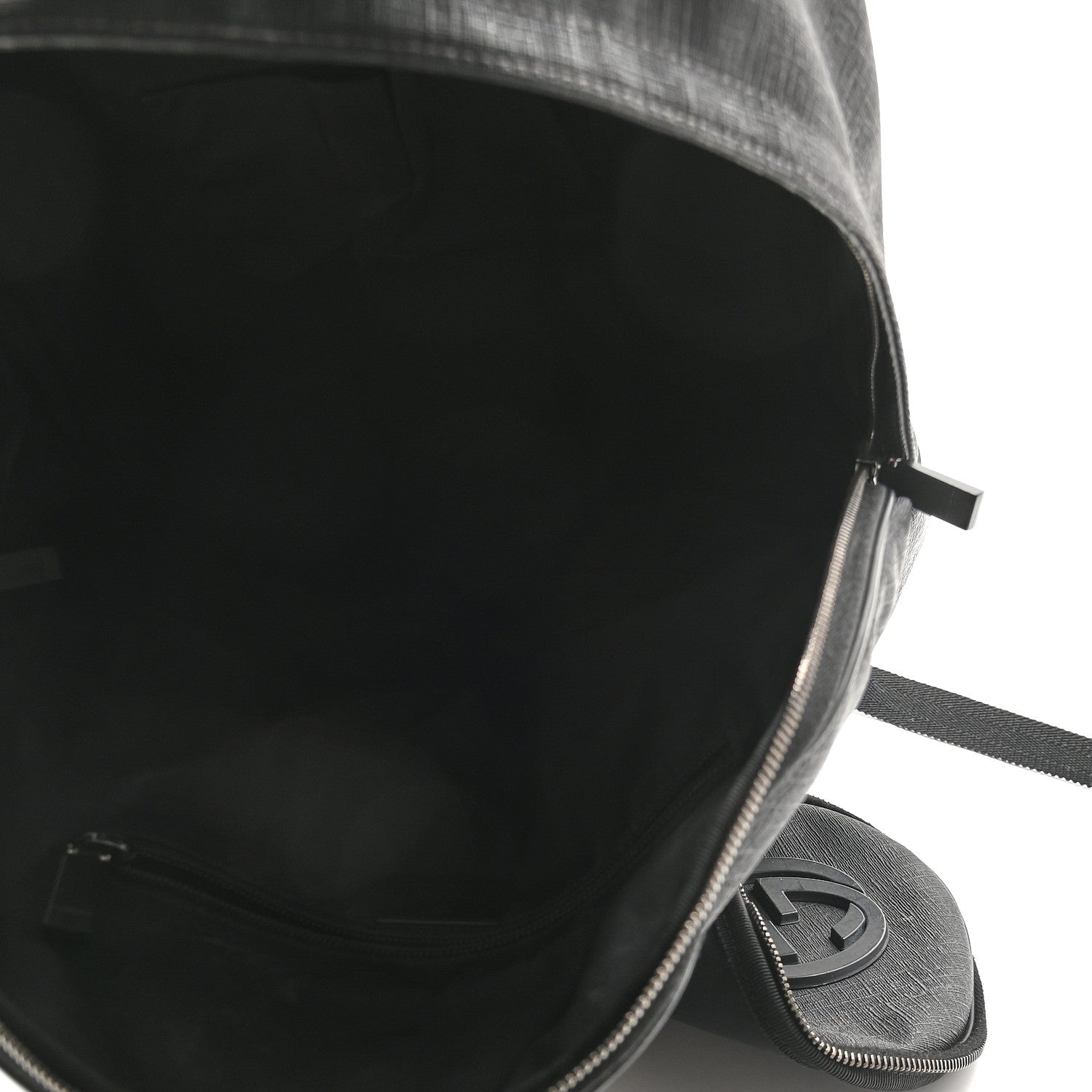 Gucci Coated Canvas Interlocking G Travel Backpack Black 5 of 13