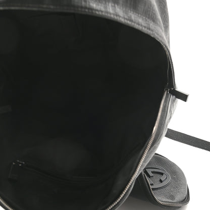 Gucci Coated Canvas Interlocking G Travel Backpack Black 5 of 13