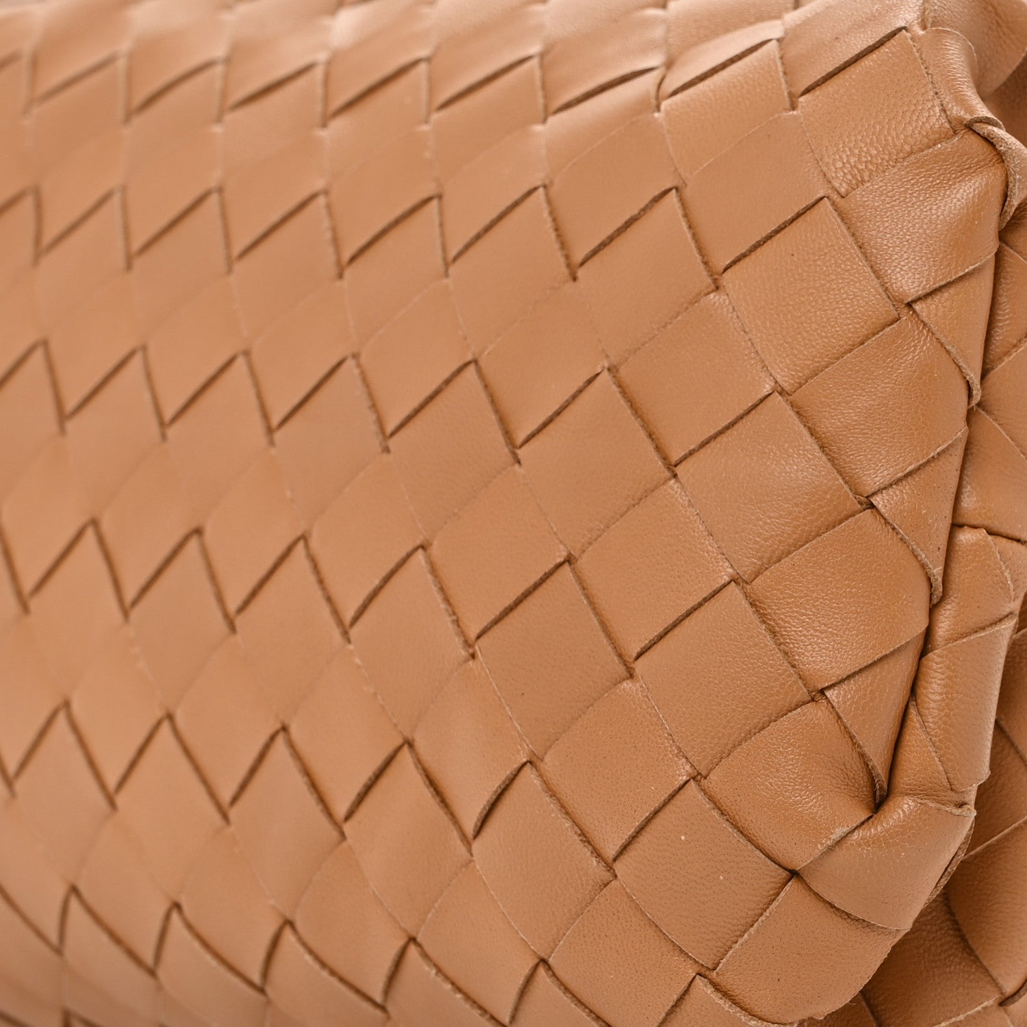 Bottega Veneta Nappa Maxi Intrecciato The Pouch Oversized Clutch Almond 10 of 11