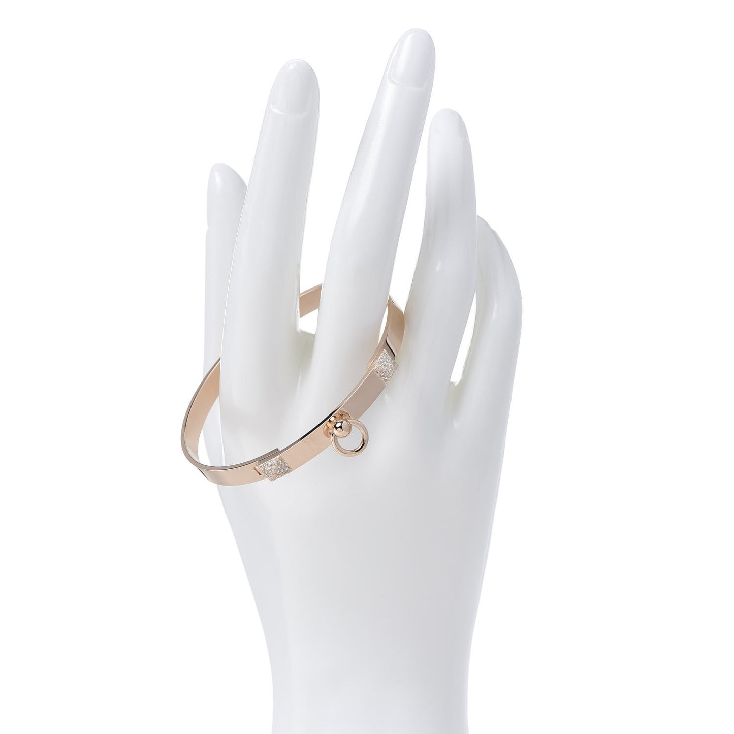 18K Rose Gold Diamond PM Collier De Chien Bracelet ST