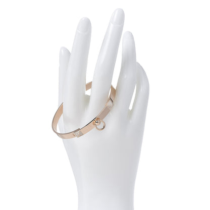 Hermes 18K Rose Gold Diamond PM Collier De Chien Bracelet ST 2 of 4