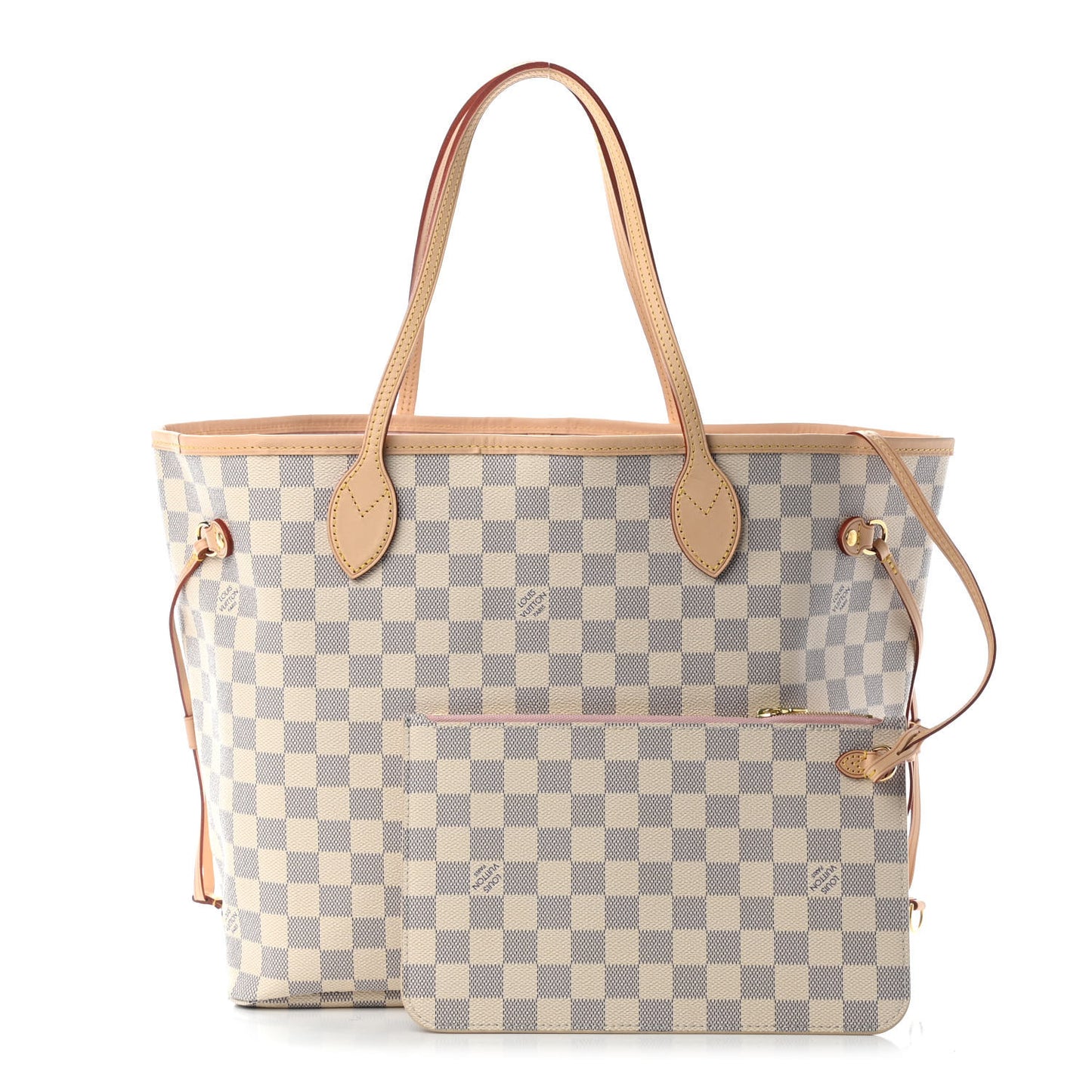 Damier Azur Neo Neverfull MM Rose Ballerine
