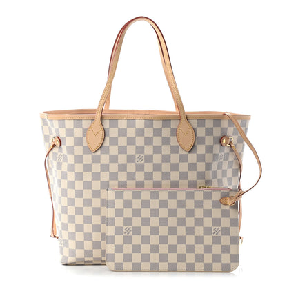 Louis Vuitton Damier Azur Neo Neverfull MM Rose Ballerine 1 of 8