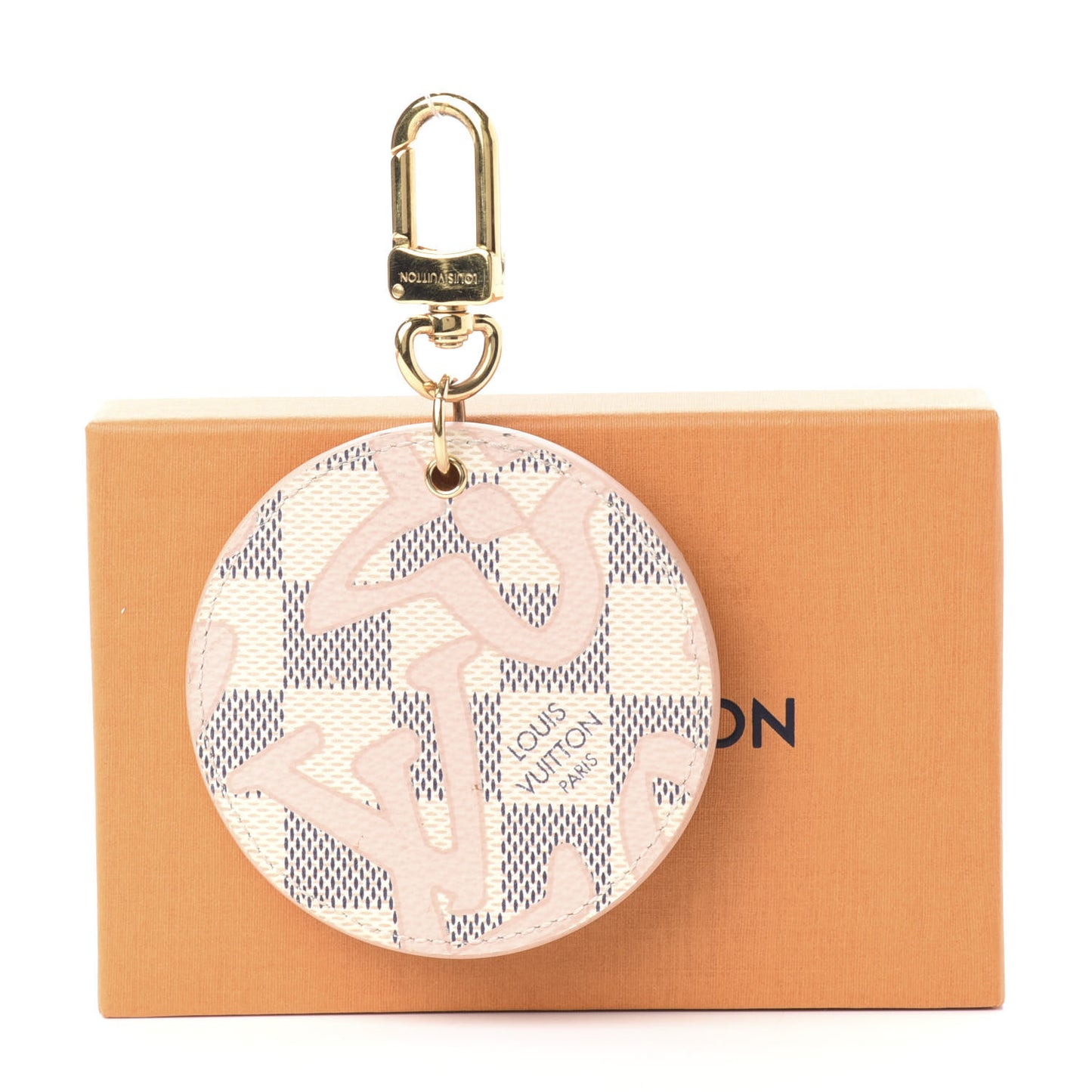 Damier Azur Tahitienne Bag Charm Key Ring